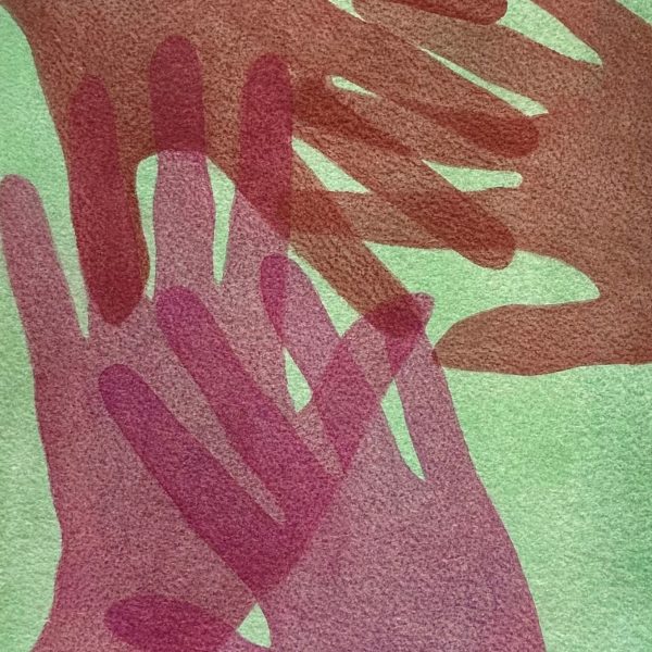 Touch, Watercolour wash on Paper 21 x 30 cm, 2022