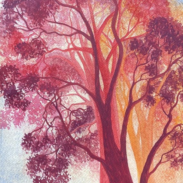 Silhouettes, Watercolour wash on paper, 21 x 30 cm, 2022